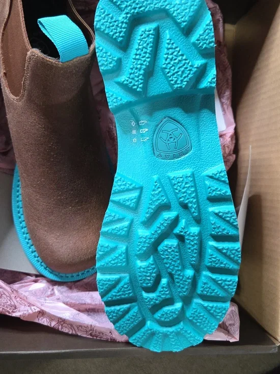 Ariat Fatbaby Twin Gore Wicker Turquoise Size 8.5 - Picture 4 of 15
